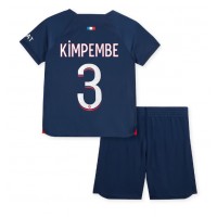 Camisa de time de futebol Paris Saint-Germain Presnel Kimpembe #3 Replicas 1º Equipamento Infantil 2023-24 Manga Curta (+ Calças curtas)